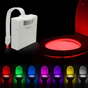 Smart Motion Sensor Toilet Seat Night Light 8 Colors Waterproof Backlight For Toilet Bowl LED Luminaria Lamp WC Toilet Light