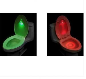 Motion Activated Toilet Night Light Auto Motion Sensor Toilet Seat Bathroom Night light with Red and Green Light